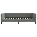 daybed med madras 90x200 cm stof mørkegrå