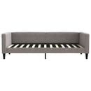 daybed med madras 90x200 cm stof gråbrun