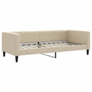 daybed med madras 90x200 cm stof cremefarvet
