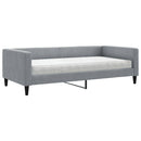 daybed med madras 100x200 cm stof lysegrå