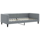 daybed med madras 100x200 cm stof lysegrå