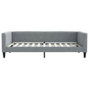 daybed med madras 100x200 cm stof lysegrå