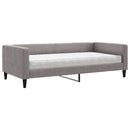 daybed med madras 100x200 cm stof gråbrun