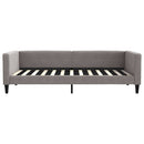 daybed med madras 100x200 cm stof gråbrun
