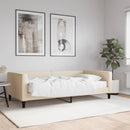 daybed med madras 100x200 cm stof cremefarvet