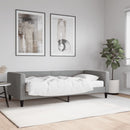 daybed med madras 90x190 cm stof lysegrå
