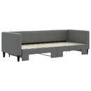 daybed med udtræk 80x200 cm stof mørkegrå