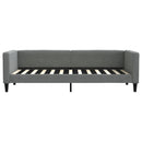 daybed med udtræk 80x200 cm stof mørkegrå