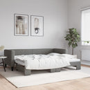 daybed med udtræk 80x200 cm stof mørkegrå