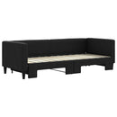 daybed med udtræk 80x200 cm stof sort