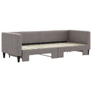 daybed med udtræk 80x200 cm stof gråbrun