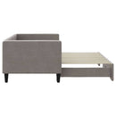 daybed med udtræk 80x200 cm stof gråbrun
