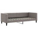 daybed med udtræk 80x200 cm stof gråbrun