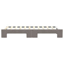 daybed med udtræk 80x200 cm stof gråbrun