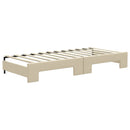 daybed med udtræk 80x200 cm stof cremefarvet