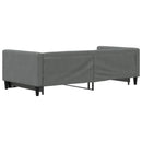 daybed med udtræk 90x200 cm stof mørkegrå