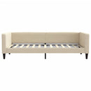 daybed med udtræk 90x200 cm stof cremefarvet