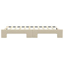 daybed med udtræk 90x200 cm stof cremefarvet