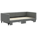 daybed med udtræk 100x200 cm stof mørkegrå