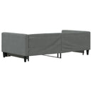 daybed med udtræk 100x200 cm stof mørkegrå