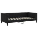 daybed med udtræk 100x200 cm stof sort