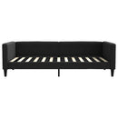 daybed med udtræk 100x200 cm stof sort