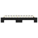 daybed med udtræk 100x200 cm stof sort