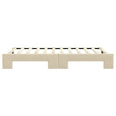 daybed med udtræk 100x200 cm stof cremefarvet
