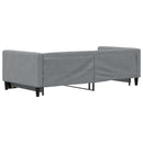 daybed med udtræk 90x190 cm stof lysegrå