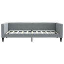 daybed med udtræk 90x190 cm stof lysegrå