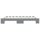 daybed med udtræk 90x190 cm stof lysegrå