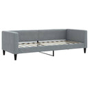 daybed med udtræk og madras 80x200 cm stof lysegrå