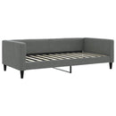 daybed med udtræk og madras 100x200 cm stof mørkegrå