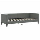 daybed med udtræk og skuffer 80x200 cm stof mørkegrå