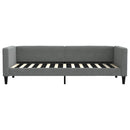 daybed med udtræk og skuffer 80x200 cm stof mørkegrå
