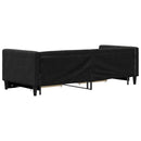 daybed med udtræk og skuffer 80x200 cm stof sort