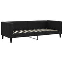 daybed med udtræk og skuffer 80x200 cm stof sort