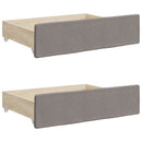 daybed med udtræk og skuffer 80x200 cm stof gråbrun