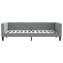 daybed med udtræk og skuffer 100x200 cm stof lysegrå