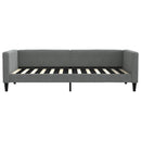 daybed med udtræk og skuffer 100x200 cm stof mørkegrå