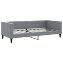 daybed med udtræk og skuffer 90x190 cm stof lysegrå
