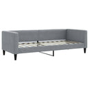 daybed med udtræk og skuffer 80x200 cm stof lysegrå