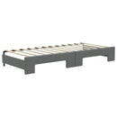 daybed med udtræk og skuffer 80x200 cm stof mørkegrå