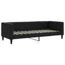 daybed med udtræk og skuffer 80x200 cm stof sort