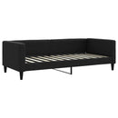 daybed med udtræk og skuffer 80x200 cm stof sort