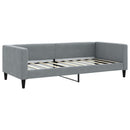 daybed med udtræk og skuffer 90x190 cm stof lysegrå