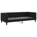 daybed med udtræk og skuffer 90x190 cm stof sort