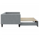 daybed med udtræk 100x190 cm stof lysegrå
