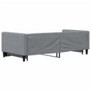 daybed med udtræk 100x190 cm stof lysegrå