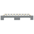 daybed med udtræk 100x190 cm stof lysegrå